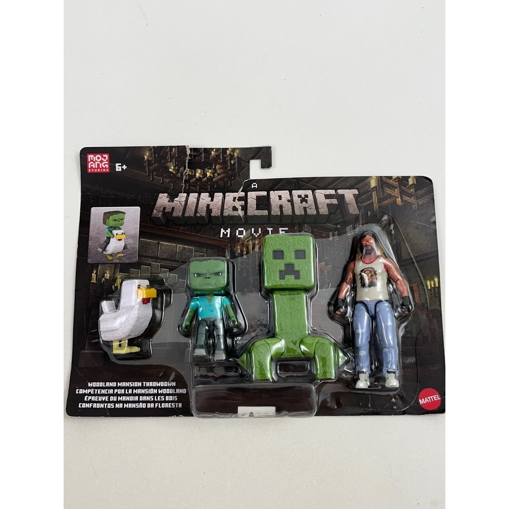 A Minecraft Movie Woodland Mansion Throwdown Multipack With Chicken Jockey